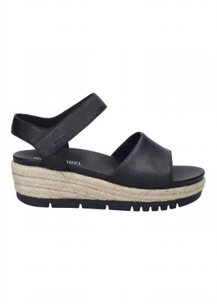 Josef Seibel Womens Miranda 02 Espadrille Wedge Sandal In Black