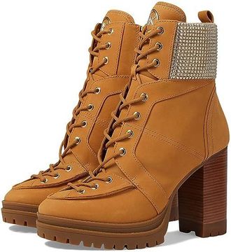 Michael Kors Yvonne Bootie High Womens Heels Tan : 7.5 M, Leather/Rubber