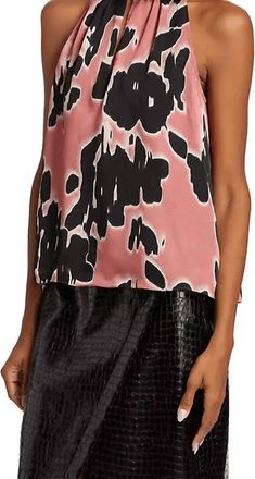 Tanya Taylor Kendall Top In Garnet Rose Multi