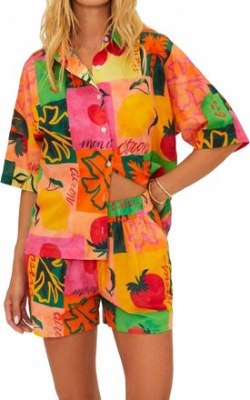 Beach Riot Naida Button Front Top In Fruit Market