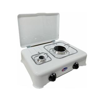 Parker Cocina De Gas Cf Parker 5325c 2 Quemadores Con Tapa L&iacute;nea Camping Blanco