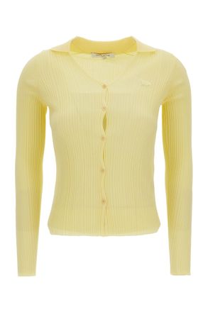 Maison Kitsun&eacute; Baby Fox Fine Rib Cardigan