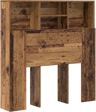 vidaXL Headboard Cabinet with Shelf Old wood Engineered wood Vidaxl