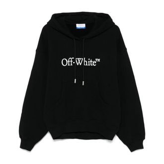 Off-white Big Logo Bookkish Over Hoodie - Dames - Hoodies - Zwart - S - Katoen - Hoodies & sweatvesten