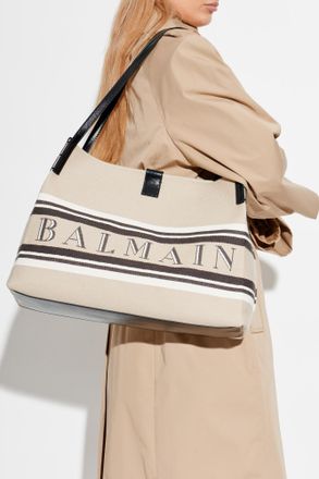 Balmain Release Medium Shopper Bag, Womens, Cream