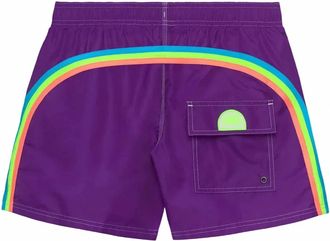 Sundek Mens Iconic Taffeta Swim Shorts In Violet