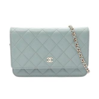 Chanel Pre-owned Vintage Shoulder Bag - Dames - Pre-owned - Blauw - Maat: ONE Size Leer