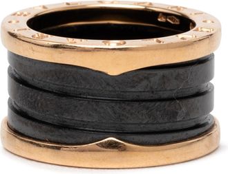 Bulgari Black Yellow Gold (18K) Ceramic Band Ring (Pre-Owned)