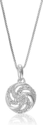Vir Jewels 1/12 cttw Lab Grown Diamond Circle Pendant Necklace in Sterling Silver with Chain For Women