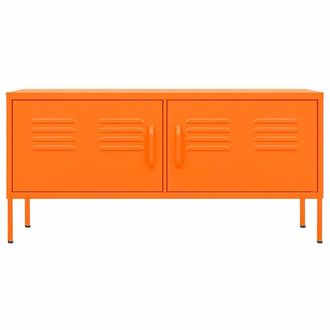 Berkfield Home TV Cabinet Orange 105x35x50 cm Steel | Size: 105 x 35 x 50 cm