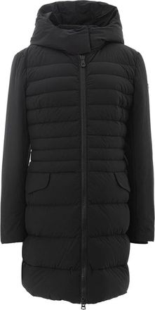 Peuterey Gewatteerde Lange Jas - Dames - Parka Jassen - Zwart - 2XL - Jassen