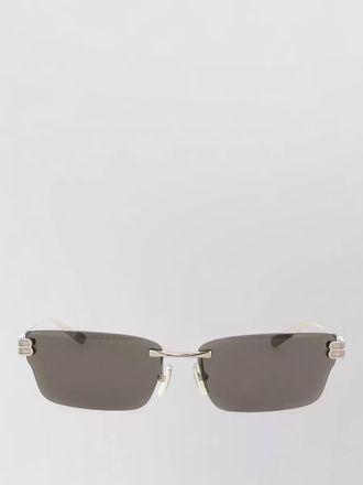 Balenciaga gossip rectangular rimless sunglasses metal temples