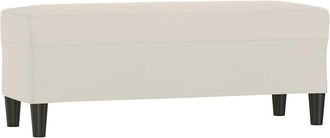vidaXL Vidaxl - Banco De Terciopelo Color Crema 100x35x41 Cm