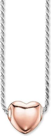 Thomas Sabo Damesketting met hanger- Rozenhart 925 sterling zilver - Kt 0052-415-12-L45 - Dames - Kettingen - Grijs - ONE Size - Accessoires