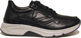 Gabor Sneaker Low - Dames - Sneakers - Zwart - 39 1/2 EU - Leer - Schoenen