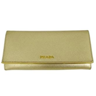 Prada Pre-owned Wallets, female, Yellow, Size: ONE SIZE Pre-owned Vintage Wallet