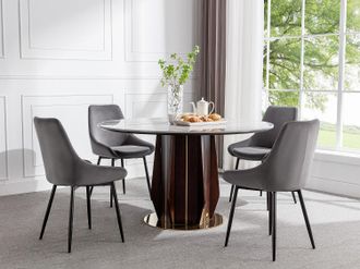 Vente-Unique Lotto di 2 sedie in Velluto Grigio - MASURIE