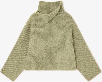 Ganni Green Mohair Jumper