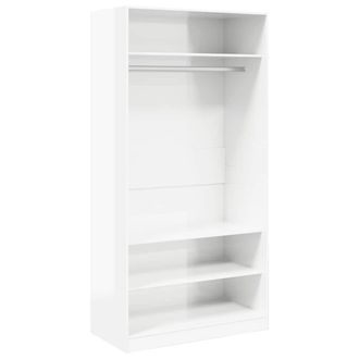 vidaXL Vidaxl - Armario De Madera Contrachapada Blanco Brillante 100x50x200 Cm