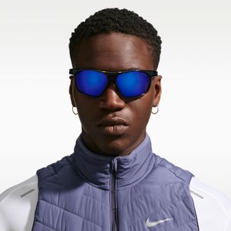 Nike Unisex Windtrack Heat Sunglasses in Blue | IQ7245X-410