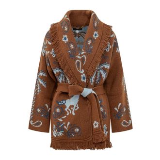 Alanui Island Roots Cardigan - female - Alanui - Cardigans - Brown - M - Knitwear