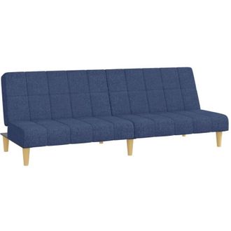 vidaXL Sof&aacute; Cama De 2 Plazas Tela Azul Vidaxl
