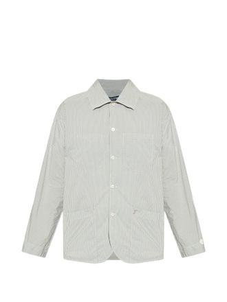 Jacquemus Classic Collar Grey Jacket With Striped Design