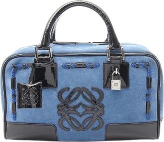 Loewe Pre-owned Amazona 28 Leren Handtas - Dames - Vintage Handtas - Blauw - ONE Size - Leer - Vintage