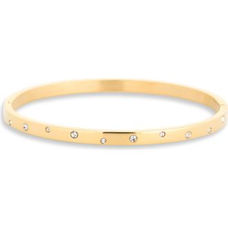 Eye Candy Los Angeles Gemma Cubic Zirconia Bangle Bracelet in Gold at Nordstrom Rack