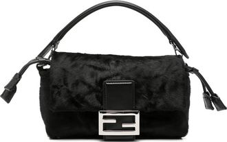 Fendi Small Baguette Hair-finish Clutch Bag