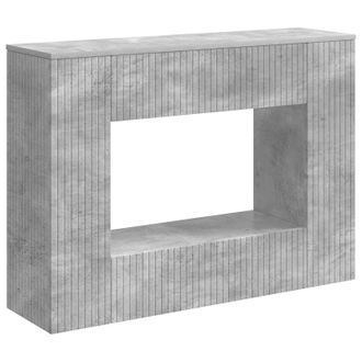 vidaXL Mesa Consola Rayado Gris Concreto 101 X 29 X 74 Cm Vidaxl