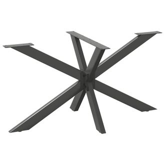Berkfield Home Dining Table Leg Spider Shape Anthracite 150x78x(72-73) cm Steel