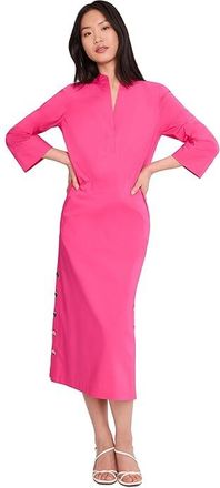 Trina Turk Capella Dress Womens Dress Magenta Milano : MD (US Womens 8-10), Cotton/Spandex