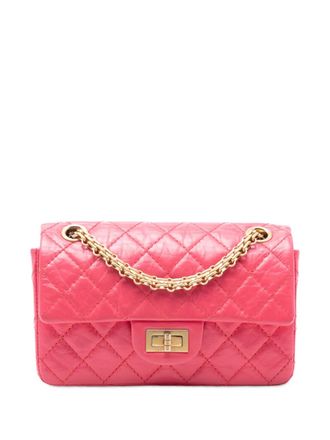 Chanel 2020 Quilted Aged Calfskin Reissue 2.55 Single Flap 224 crossbody bag - Pink