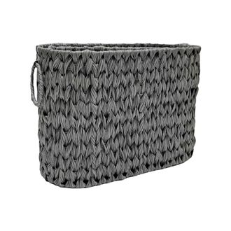 OEM Cesta De Almacenamiento Tejida, Cesta De Mimbre Impermeable Con Asas, Cesta Organizadora Tejida, Cesta De Despensa, Cesta De Almacenamiento