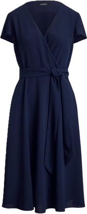 Ralph Lauren Woven-Wrap-Kleedjes-Triple Ggt-R - Dames - Casual kleedjes - Blauw - 3XS - Polyester - Kleedjes