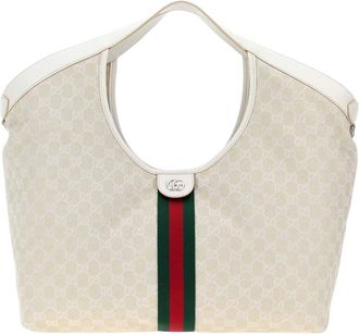 Gucci White Giglio Large Tote