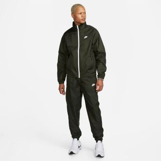 Nike Mens Club Lined Woven Track Suit in Sequoia/White - Green - Size Medium