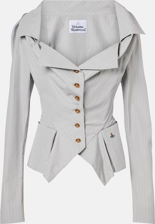 Vivienne Westwood Monday pinstripe peplum cotton shirt