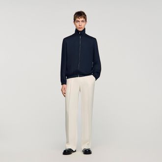 Sandro Standing collar zip-up jacket