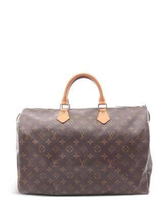 Louis Vuitton 1994 Speedy 40 shopper met monogram - Bruin