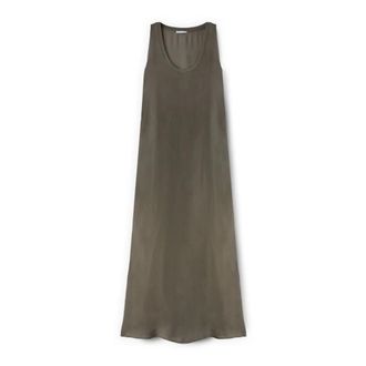 Motivi Vestido oversize en raso de viscosa - Dresses - Mujer - Verde - S