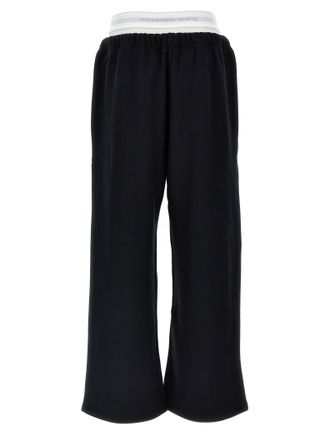 Alexander Wang Wide-Leg Cotton Joggers - Black