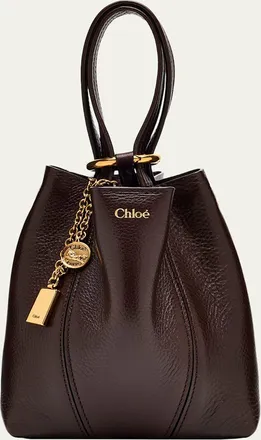 Chlo&eacute; Spin Mini Tote Bag in Grained Calfskin