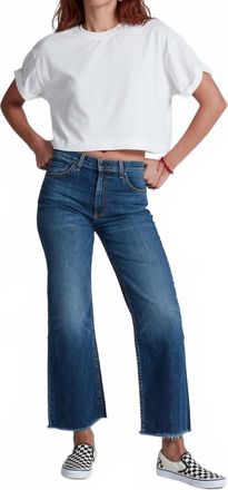 ASKK NY Vintage-Inspired Crop Wide Leg Jeans In Chevelle