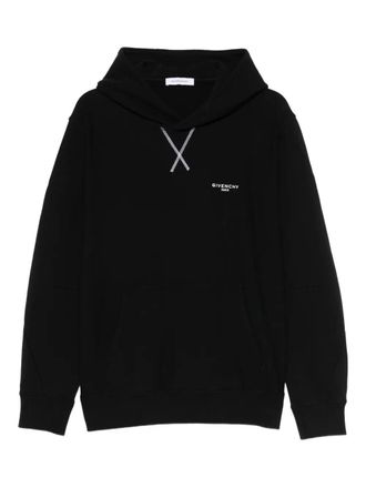 Givenchy Couture Seam Fleece Hoodie With Givenchy Paris Embroidery