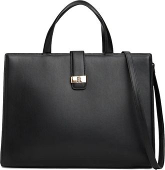 Tommy Hilfiger Borsa tote con placca logo - Nero