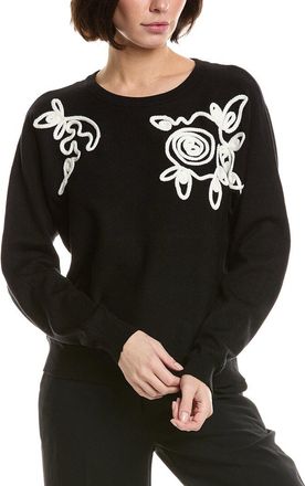 T Tahari Embroidered Sweater