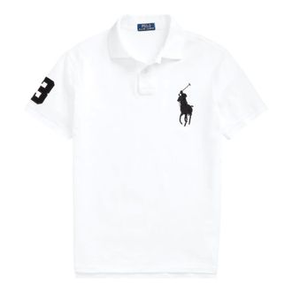 Ralph Lauren Polo Shirts, male, White, Size: XL Big Pony Mesh Polo