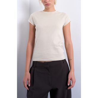 Topshop Everyday Cotton T-Shirt in Stone at Nordstrom, Size X-Small